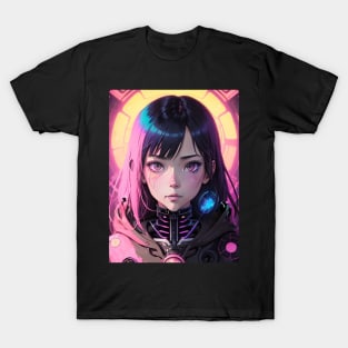 Adorable Characters Galore: Anime Girl Cute Kawaii Delights Cyberpunk Space Universe T-Shirt